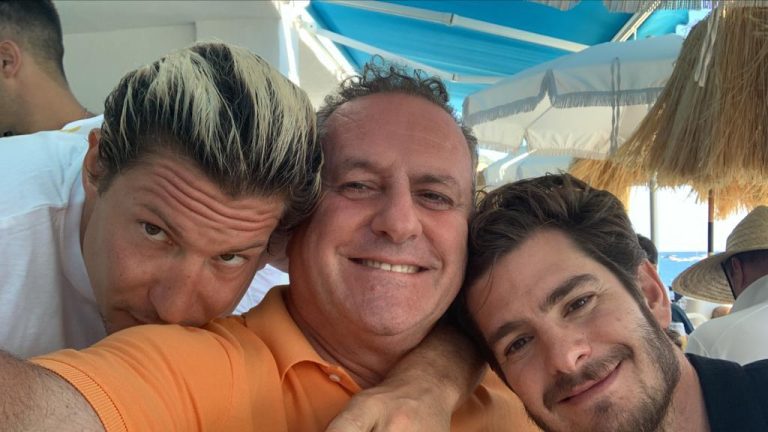 ANDREW GARFIELD AND VITO SCHNABEL, CAPRI SUMMER 2023 REUNION WITH PASCAL VICEDOMINI
